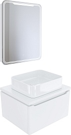 Mixline Мебель для ванной Виктория 60 R подвесная белая софт – фотография-1