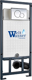 WeltWasser Инсталляция для унитаза Marberg 507 RD CR с клавишей смыва хром глянцевый – фотография-1