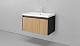 Velvex Мебель для ванной подвесная Klaufs 80 черная/дерево – фотография-14