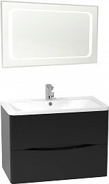Водолей Мебель для ванной Adel 90 подвесная черная – фотография-1