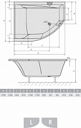 Alpen Акриловая ванна Tandem 170x130 R – фотография-4