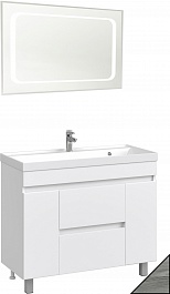 Водолей Мебель для ванной Best 100 лиственница структурная контрастно-серая – фотография-1