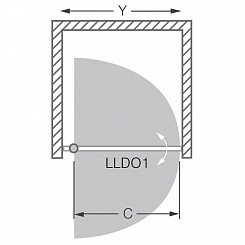 Roltechnik Душевая дверь LLDO1/700 transparent – фотография-3