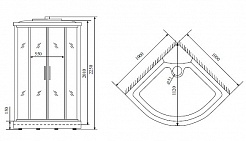 Timo Душевая кабина Standart Т-6601 Black – фотография-3