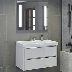 Comforty Мебель для ванной Дублин 90 подвесная белая – фотография-1