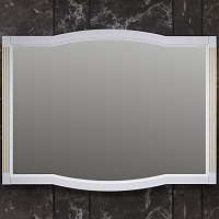 Opadiris Зеркало для ванной Лаура 120 белое с бежевой патиной