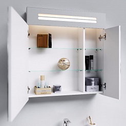 Aqwella Мебель для ванной Нео 70 напольная, с зеркальным шкафом – фотография-2