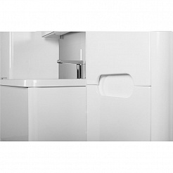 Водолей Пенал для ванной "Флорена 40" R подвесной, белый – фотография-3