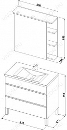 Aquanet Комплект Мебели "Лаконика 85" (161105) – фотография-2