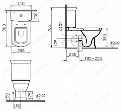 Vitra Унитаз-компакт Serenada 9722B003-7205 с функцией биде – фотография-3