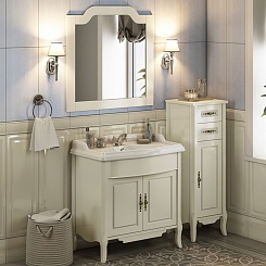 Comforty Мебель для ванной Версаль 90 слоновая кость – фотография-5