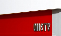 Misty Тумба с раковиной Джулия QVATRO 90, 3 ящика, красная – фотография-2