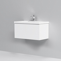 Am.Pm Мебель для ванной Gem 75 глянец белый, с 1 ящиком – фотография-9