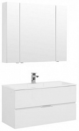 Aquanet Мебель для ванной Алвита 100 белая – фотография-1