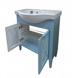 Misty Мебель для ванной Анна 80 голубая – фотография-8