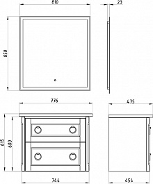 ASB-Woodline Мебель для ванной Рома 80П белая – фотография-12