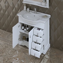 Opadiris Мебель для ванной Клио 80 белый матовый – фотография-7