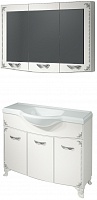 Какса-а Мебель для ванной Классик-Д 105 белый/серебро