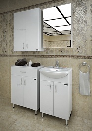 СанТа Шкаф для ванной Стандарт 60х80 2 двери – фотография-2