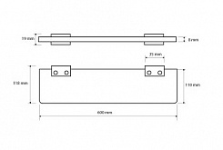 Bemeta Полка стеклянная Via 135002242 – фотография-2