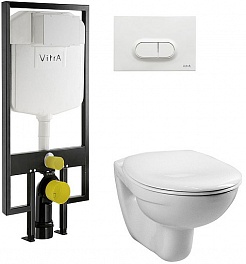 Vitra Комплект: Normus 9773B003-7201 кнопка белая – фотография-1