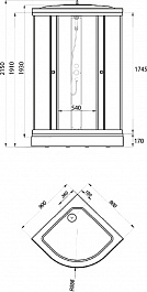 Triton Душевая кабина Риф А 90x90 с крышей – фотография-14