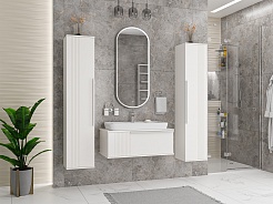 Brevita Мебель для ванной Savoy 90 подвесная белая матовая – фотография-2