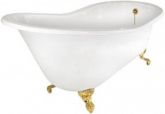Фэма Чугунная ванна "Beatrice", ножки золото, покрытие золото, хром или бронза