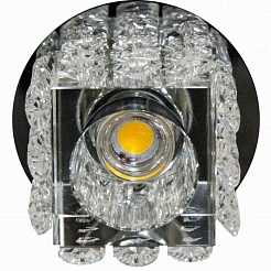 Feron Встраиваемый светильник JD58 LED прозрачный,хром – фотография-1