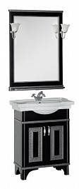 Aquanet Мебель для ванной Валенса 70 черный краколет/серебро (180463) – фотография-1