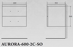 BelBagno Тумба с раковиной AURORA 600 Bianco Opaco – фотография-5