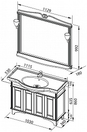 Aquanet Мебель для ванной Николь 110 орех (180676) – фотография-5
