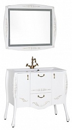 Aquanet Комплект Мебели "Виктория 90" белый/золото – фотография-1
