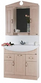 Водолей Мебель для ванной Капри 90 дуб с б/к – фотография-1