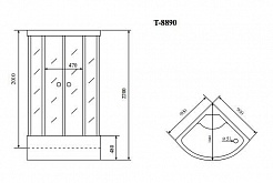 Timo Душевая кабина T-8890 C – фотография-2