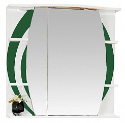 Misty Зеркальный шкаф Каролина 70 L зеленое стекло – фотография-1