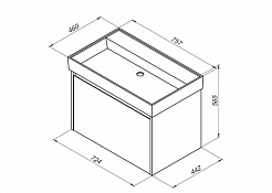 Aquanet Мебель для ванной Nova Lite 75 белая – фотография-9