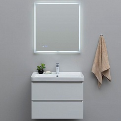 Aquanet Мебель для ванной Вега 70 подвесная белая глянцевая – фотография-1