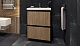 Velvex Мебель для ванной Klaufs 60 черная/дерево, 2 ящика – картинка-12
