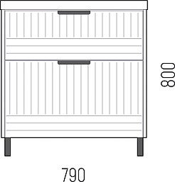 Corozo Мебель для ванной Терра 80 графит матовый – фотография-15