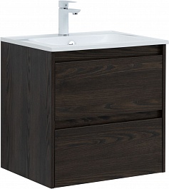 Aquanet Мебель для ванной Nova Lite 60 (Арт) подвесная дуб черный – фотография-2
