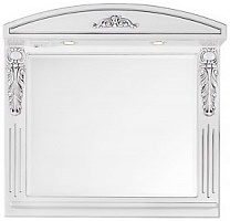 Водолей Зеркало "Версаль 95" белое/серебро