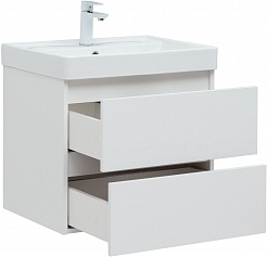 Aquanet Мебель для ванной Вега 60 подвесная белая глянцевая – фотография-16
