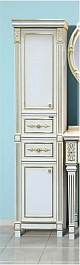 Misty Шкаф - пенал Tiffany 50 L белый/сусальное золото – фотография-1