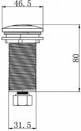 Milacio Пневмокнопка для измельчителя отходов MC.032.GD золото – фотография-4