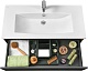 Акватон Мебель для ванной Сохо 100 R подвесная дуб веллингтон/графит софт – фотография-29