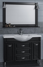 СанТа Мебель для ванной Монарх 105 черная – фотография-1