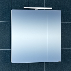 СанТа Зеркальный шкаф Стандарт 70 свет белый – фотография-3