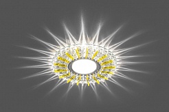Feron Светильник встраиваемый CD900 с LED-подсветкой, прозрачный/желтый – фотография-2