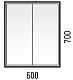 Corozo Зеркало-шкаф Айрон 60, черный/антик – фотография-5